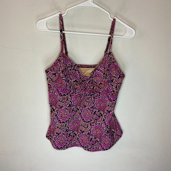 Lands' End Swim Lands End Womens 2 Tankini Top Swimwear Floral